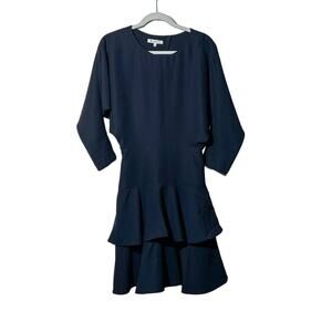 Cosette Felicia Tiered Mini Dress Navy Open Back … - image 1